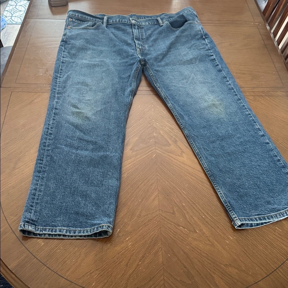 Levi's 514 Straight Leg Denim Blue Jeans 46 x 29